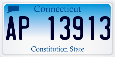 CT license plate AP13913