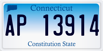 CT license plate AP13914