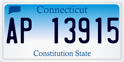 CT license plate AP13915