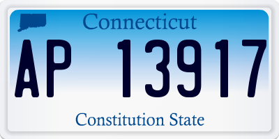 CT license plate AP13917