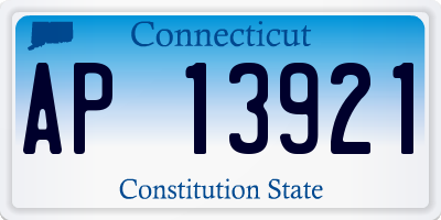 CT license plate AP13921