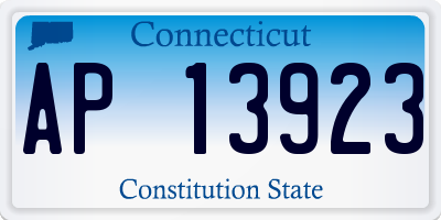CT license plate AP13923
