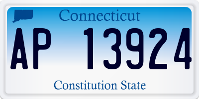 CT license plate AP13924