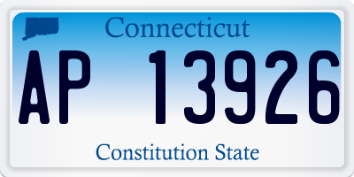 CT license plate AP13926