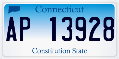 CT license plate AP13928