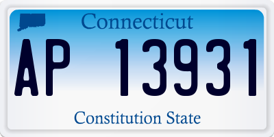 CT license plate AP13931