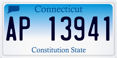 CT license plate AP13941