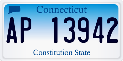 CT license plate AP13942