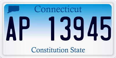 CT license plate AP13945
