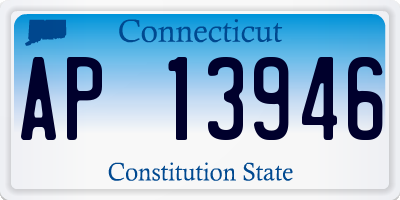CT license plate AP13946