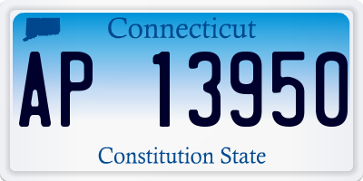 CT license plate AP13950