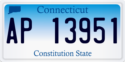 CT license plate AP13951