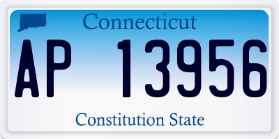 CT license plate AP13956
