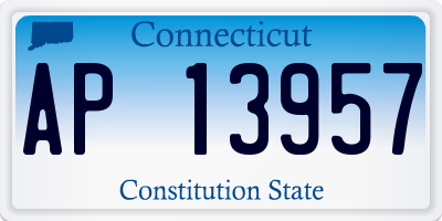 CT license plate AP13957