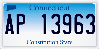 CT license plate AP13963
