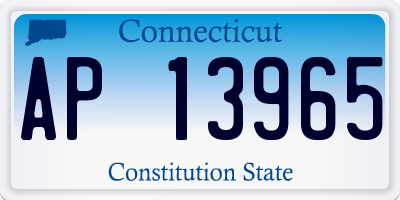 CT license plate AP13965