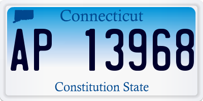 CT license plate AP13968