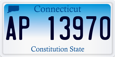 CT license plate AP13970