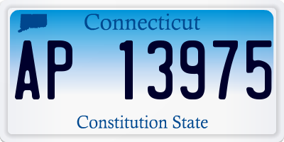 CT license plate AP13975