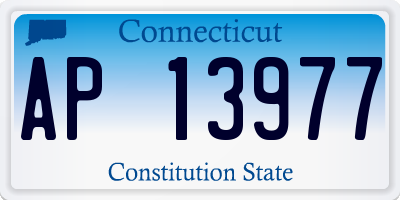 CT license plate AP13977