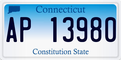 CT license plate AP13980