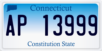 CT license plate AP13999