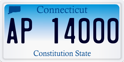 CT license plate AP14000