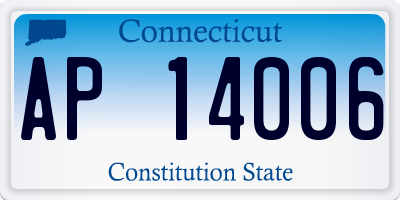 CT license plate AP14006