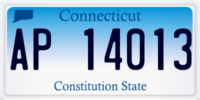 CT license plate AP14013