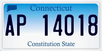CT license plate AP14018