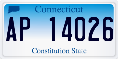 CT license plate AP14026