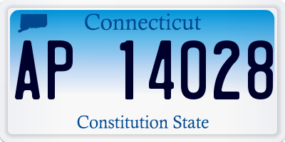 CT license plate AP14028