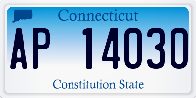 CT license plate AP14030