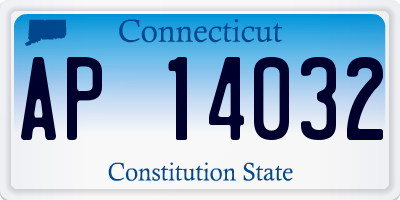 CT license plate AP14032