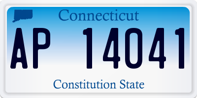 CT license plate AP14041