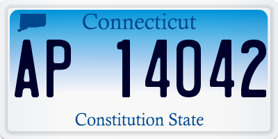 CT license plate AP14042
