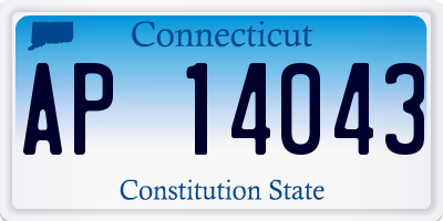 CT license plate AP14043