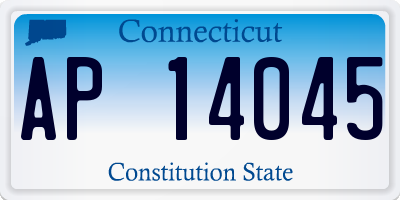 CT license plate AP14045