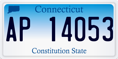 CT license plate AP14053