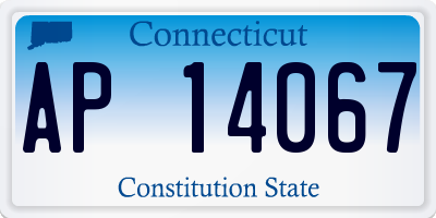 CT license plate AP14067