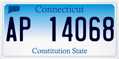 CT license plate AP14068