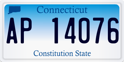 CT license plate AP14076