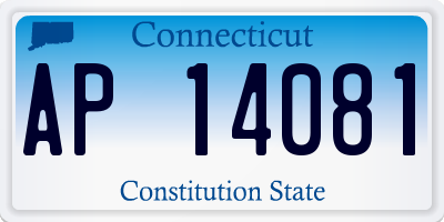 CT license plate AP14081