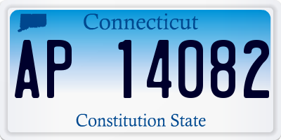 CT license plate AP14082