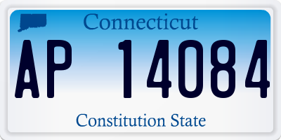 CT license plate AP14084