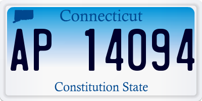CT license plate AP14094