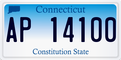 CT license plate AP14100