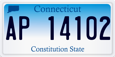 CT license plate AP14102