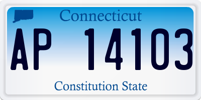 CT license plate AP14103
