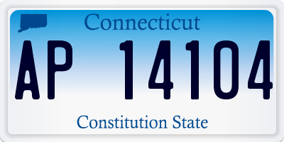 CT license plate AP14104